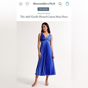 Abercrombie & Fitch Giselle Pleated Cutout Maxi Dress